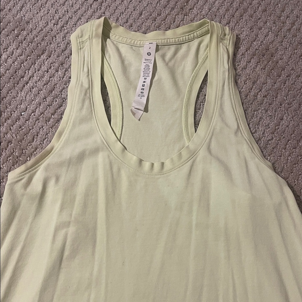 Lululemon Yellow Love Tank Top